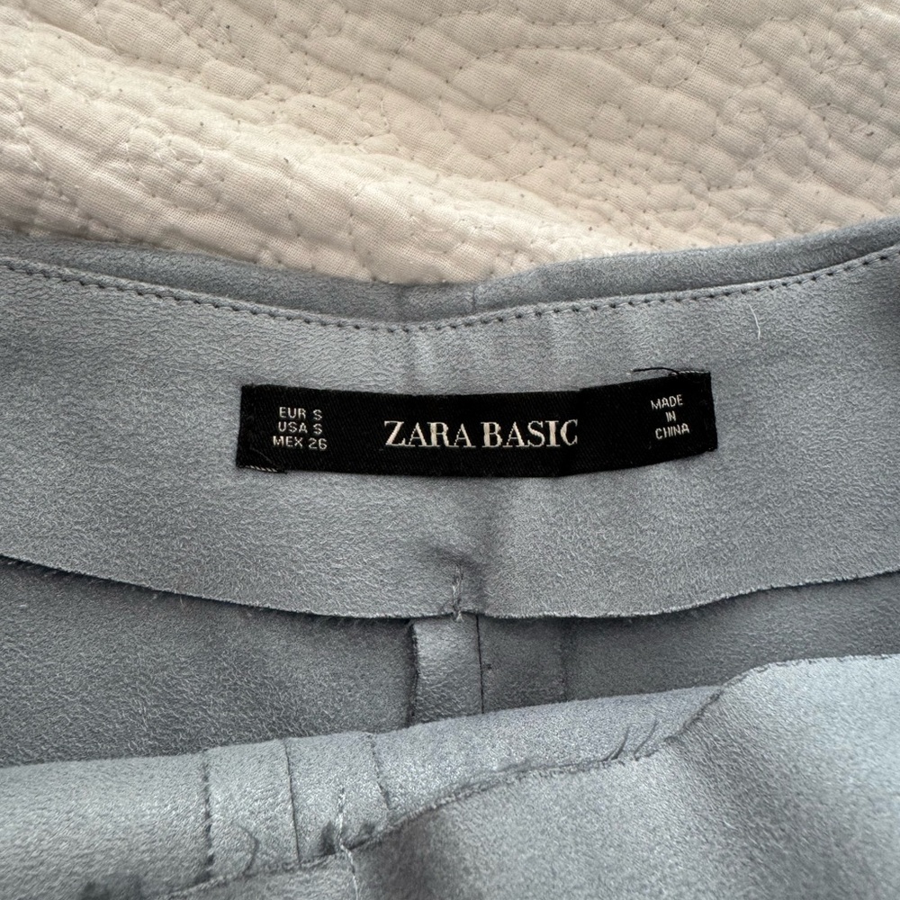 Zara Basic Light Blue/Gray Skort - image 3